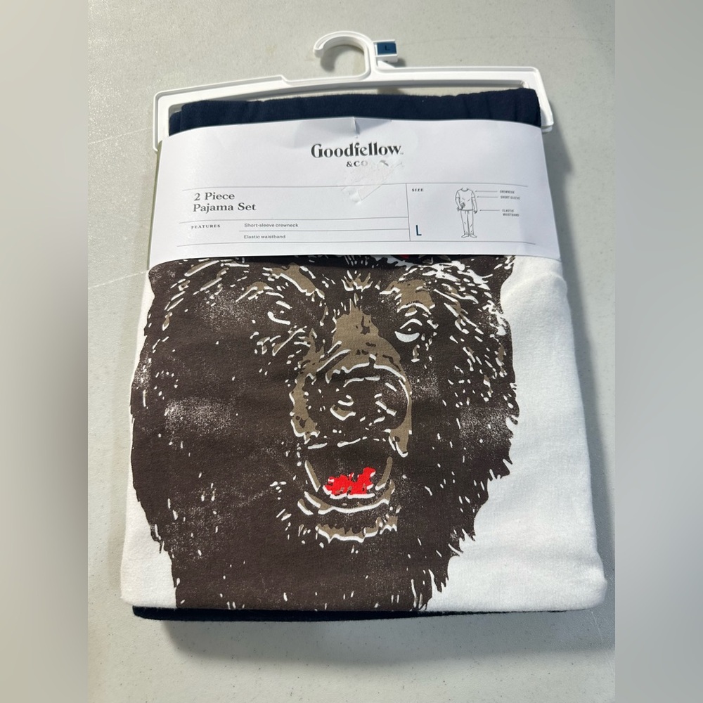 Goodfellow 2 Piece Bear Graphic Men’s Pajamas NWT